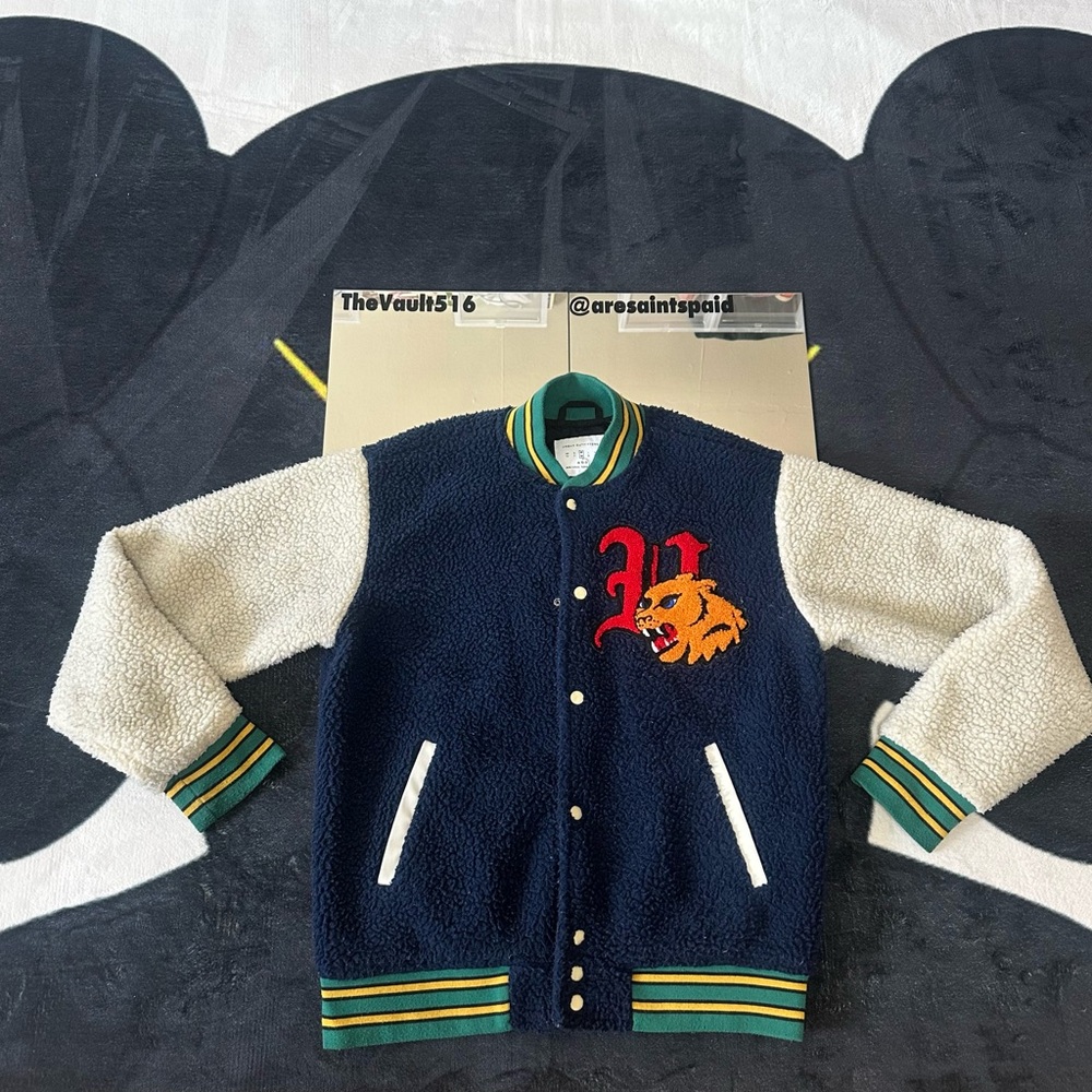 Urban Outfitters Sherpa Graphic Varsity Jacket - SIZE M